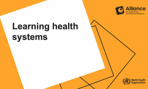 Learning health systems